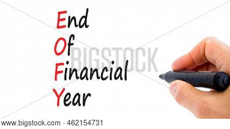 Eofy End Of Financial Year Symbol. Concept Words Eofy End Of Financial Year On White Paper On Beauti