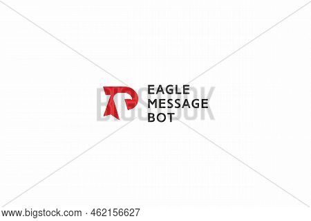 Template Minimalist Logo Design Solution For Message Bot