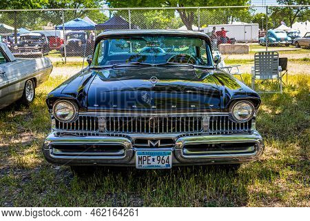 Falcon Heights, Mn - June 18, 2022: High Perspective Front View Of A 1957 Mercury Montclair 4 Door H