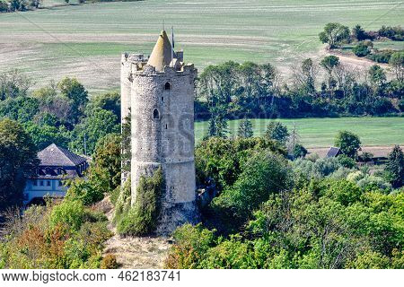 A View Of Saaleck Castle On The Saale River In Thuringia Germany