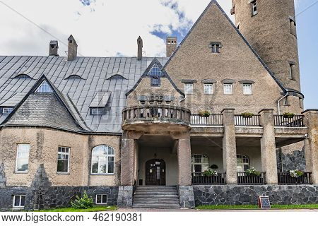 Estonia, Taagepera, August, 2022: Castle Spa Wagenkull Is The Impressive Art Nouveau Castle In Taage
