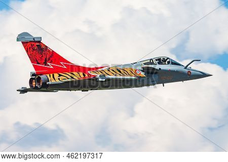 Payerne, Switzerland - September 6, 2014: Military Fighter Jet Plane At Air Base. Air Force Flight O