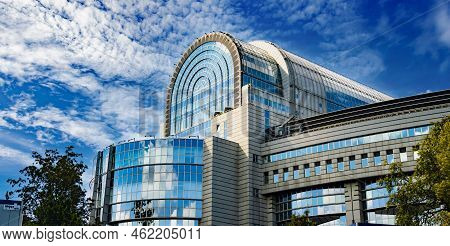 Brussels, Belgium - Aug 20, 2022: Espace Leopold, The European Parliament Buildings In Brussels, Bel