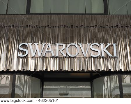 Swarovsky Shopfront Sign In Turin