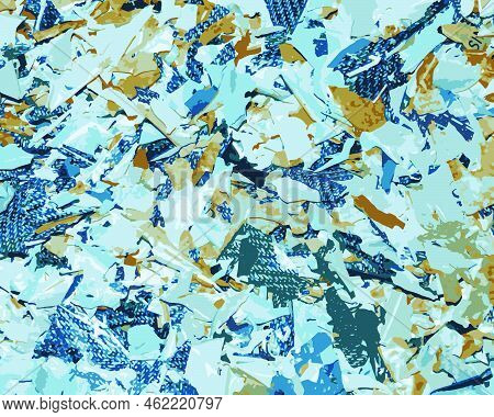 Realistic Vector Illustration Of The Remains Of A Biodegradable Plastic Bag After Decomposition. Sel