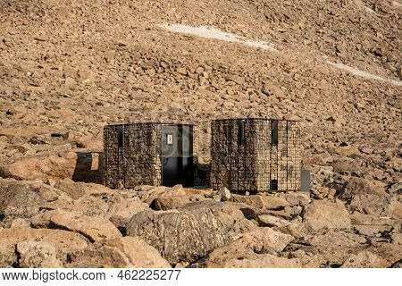 Stone Restrooms At The Boulder Field On The Keyhole Route Up Long's Peak In Rocky Mountain National 