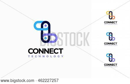 Link Connection Technology Logo Designs Concept Vector, Digital Link Logo Template Vector