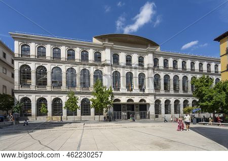 Madrid, Spain. September 2022. The Royal Upper Conservatory Of Music Building In The City Center