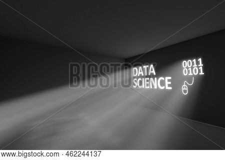 Data Science Rays Volume Light Concept 3d Illustration
