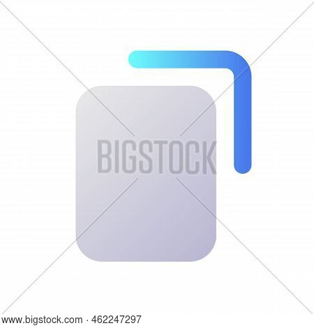 Copy Pixel Perfect Flat Gradient Two-color Ui Icon. Duplicate Digital File And Text. Clipboard. Simp