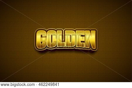 Golden Text Effect, Editable Elegant And 3d Text Style