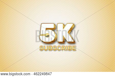 5k Subscribers Banner, 5000 Subscribers Template With Editable Text.