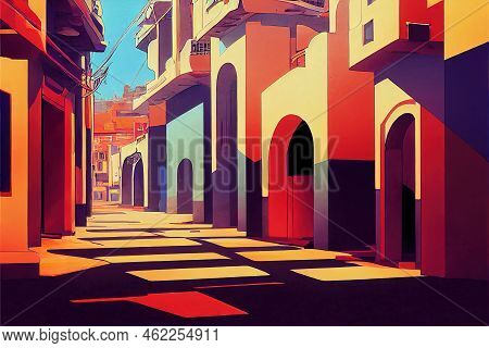 Anime Style, Algiers Algeria Cityscape , Anime Style U1 1
