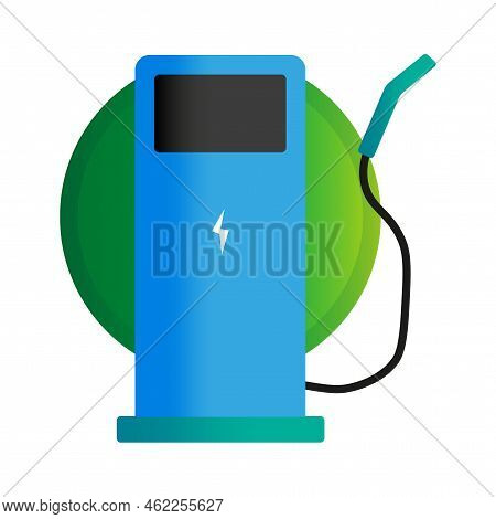 Cartoon Gas Station Icon. Vector Illustration. Stock Image.