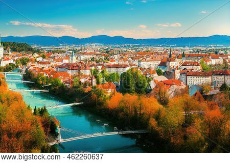 Anime Style, Ljubljana Beautiful Cities Of Europe Charming Capital Of Slovenia Panoramic View With C