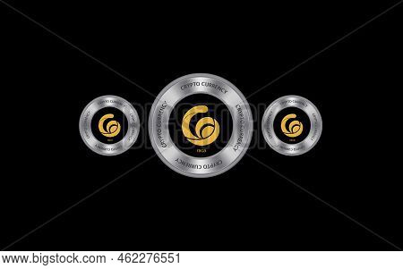 Radio Caca Crypto Currency Images. 3d Illustration.