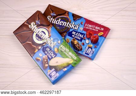 Kharkiv, Ukraine - November 3, 2021: Studentska Chocolate Bar Is A Popular Czech Chocolate Manufactu