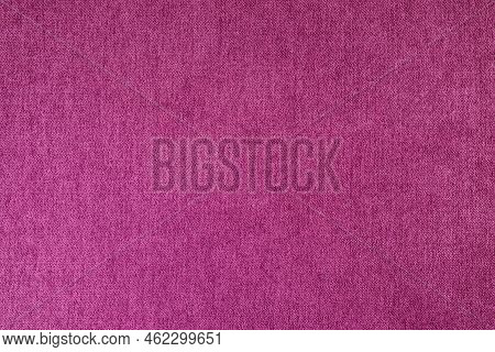 Texture Background Of Velours Purple Fabric. Fabric Texture Of Upholstery Furniture Textile Material