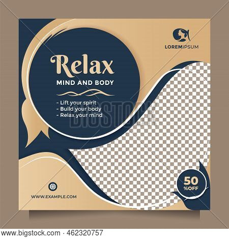 Creative And Modern Beauty Care Center Promotion Design Social Media Post And Banner. Square Vector 
