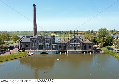 Aerial From The Steam Pumping Station Vier Noorder Koggen In Wervershoof In The Netherlands