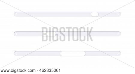 Scrollbar Element Button. Interaction Technique Or Widget For Scrolling Content On Webpage, Desktop 