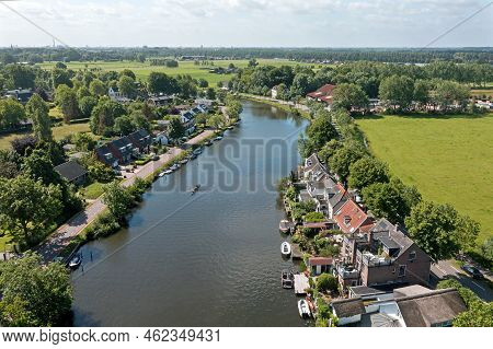 Aerial From The River Vecht Near Breukelen In The Netherlands