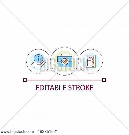Company Organizational Information Loop Concept Icon. Hr System. Corporate Culture And Rules Abstrac