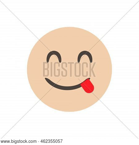 Tasty, Deliciuos, Yum. Funny Yellow Emoticon. Realistic Emoticon. Isolated 3d. Vector Emoticon. For 