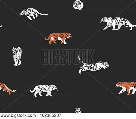 Hand Drawn Vector Abstract Stock Modern Graphic Illustrations, Bohemian Contemporary Seamless Patter