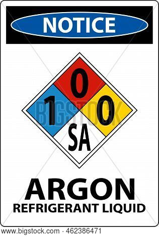 Nfpa Notice Argon Refrigerant Liquid 1-0-0-sa Sign