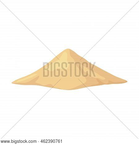 Building Materials Vector Illustration. Piles Of Construction Materials, Sand On White Background. B