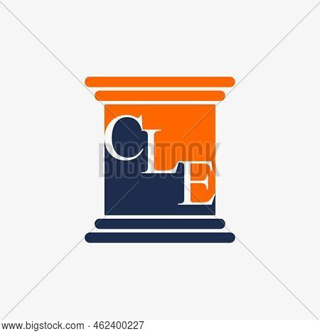 Unique Letter Or Word Cle Serif Font From Top To Bottom On Building Support Or Pillar Image Graphic 