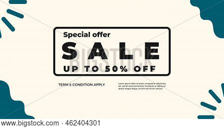 Sale Banner Template Design With Geometric Background , Big Sale Special Offer Up To 50% Off. Super 