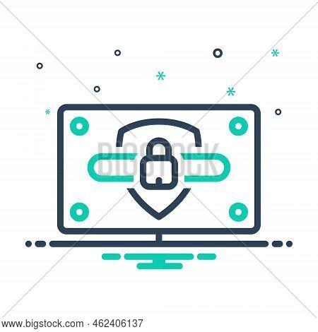 Mix Icon For Safer Protected Secure Internet Browser Data Website Cyber-security Privacy