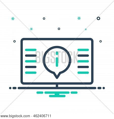 Mix Icon For Informative Info Informational Explanatory Descriptive Enlightening Instructive Compute