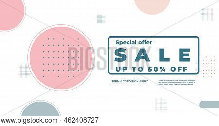 Colorful Discount Sale Banner Special Offer Composition. Summer Sale, Cashback Vector Illustration