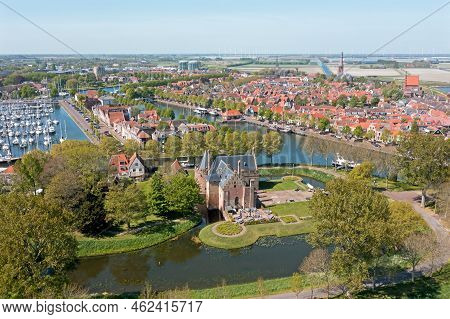 Aerial From The City Medemblik In The Netherlands