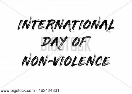 International Day Of Non-violence With White Background For Non-violence Day.