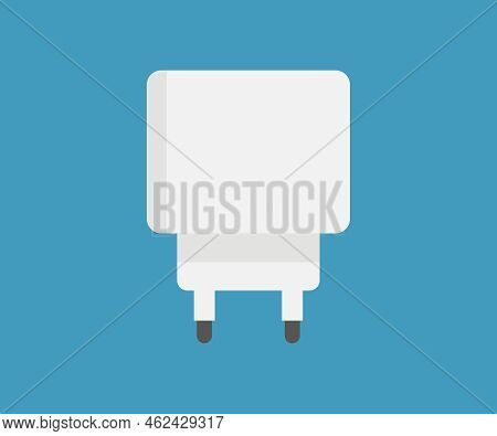 Smartphone Usb Charger Adapter Logo Design. Usb Wall Charger Plug,  Energy Management Concept Vector