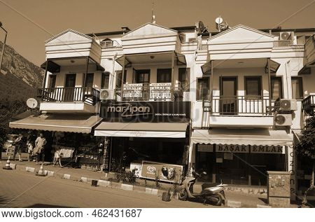 Akyaka - slow city in Turkey.August 1,2021. Mugla,Turkey