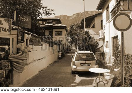 Akyaka - slow city in Turkey.August 1,2021. Mugla,Turkey