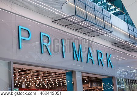Warsaw, Poland - August 05, 2022: Signboard Of Primark Clothing Store In Shopping Mall