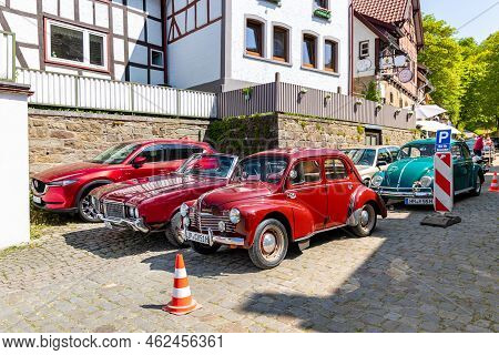 Schieder-schwalenberg, North Rhine-westphalia, Germany, May 8, 2022: Classic Car Show. The Car Nsu_p