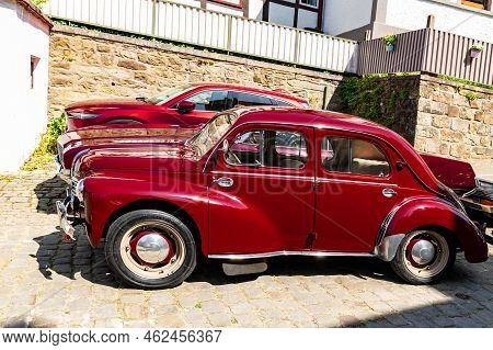 Schieder-schwalenberg, North Rhine-westphalia, Germany, May 8, 2022: Classic Car Show. The Car Nsu_p