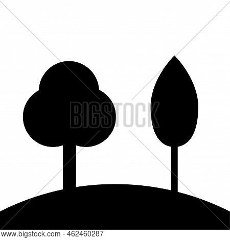 Flat Tree Icon For Web Design. Olive Tree Logo. Ecology Set. Plant Leaf Sign. Vector Illustration. S