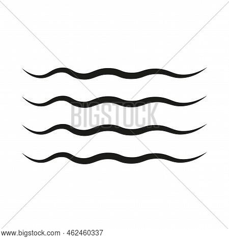 Vintage Brush Waves. Sea Wave Japanese Pattern Background. Vector Illustration. Stock Image.