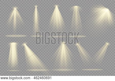 Glow Yellow Spotlight Special And Light Effect.