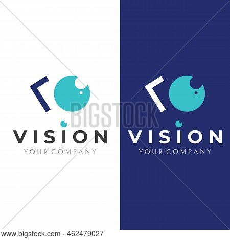 Modern Colorful Abstract Logo Vision, Digital Vision, Optical Vision, Technology Vision, Planetary V