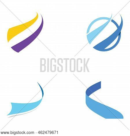 Abstract Logo In Swoosh Style With Modern Colors.logo Can Be Used For Business Or Company.template V