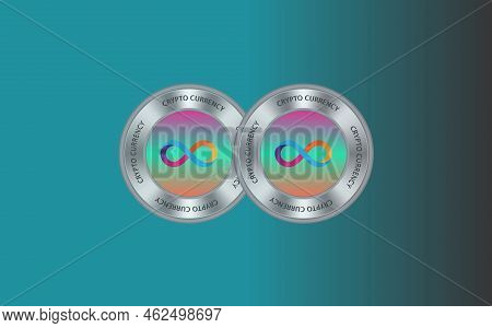 The Internet Computer Virtual Currency Logo. 3d Illustrations.